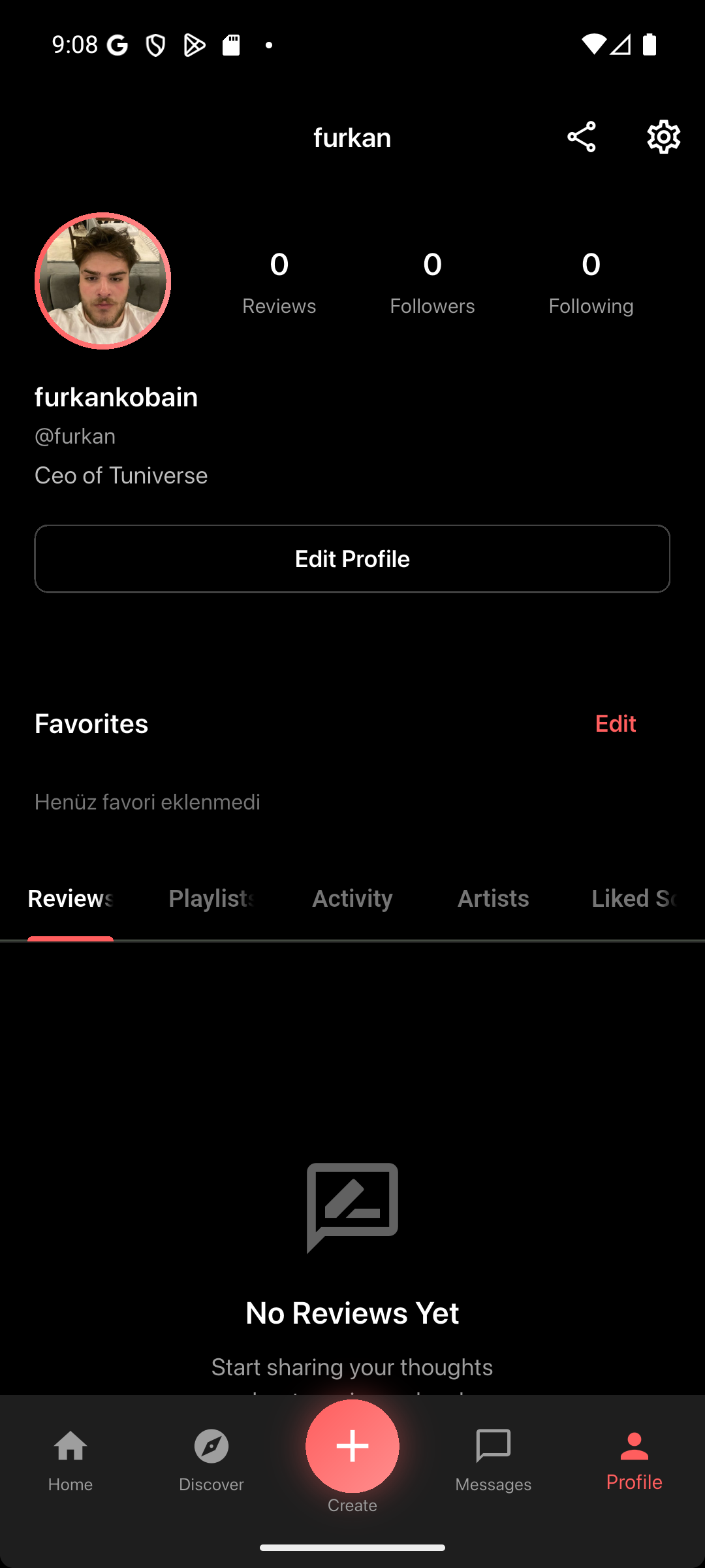 Tuniverse Discover Page